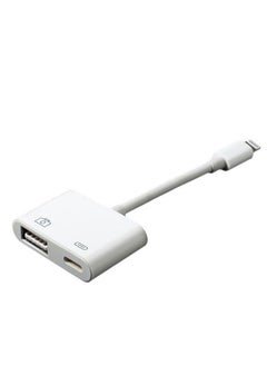 USB And Camera To Lightning Adapter White
