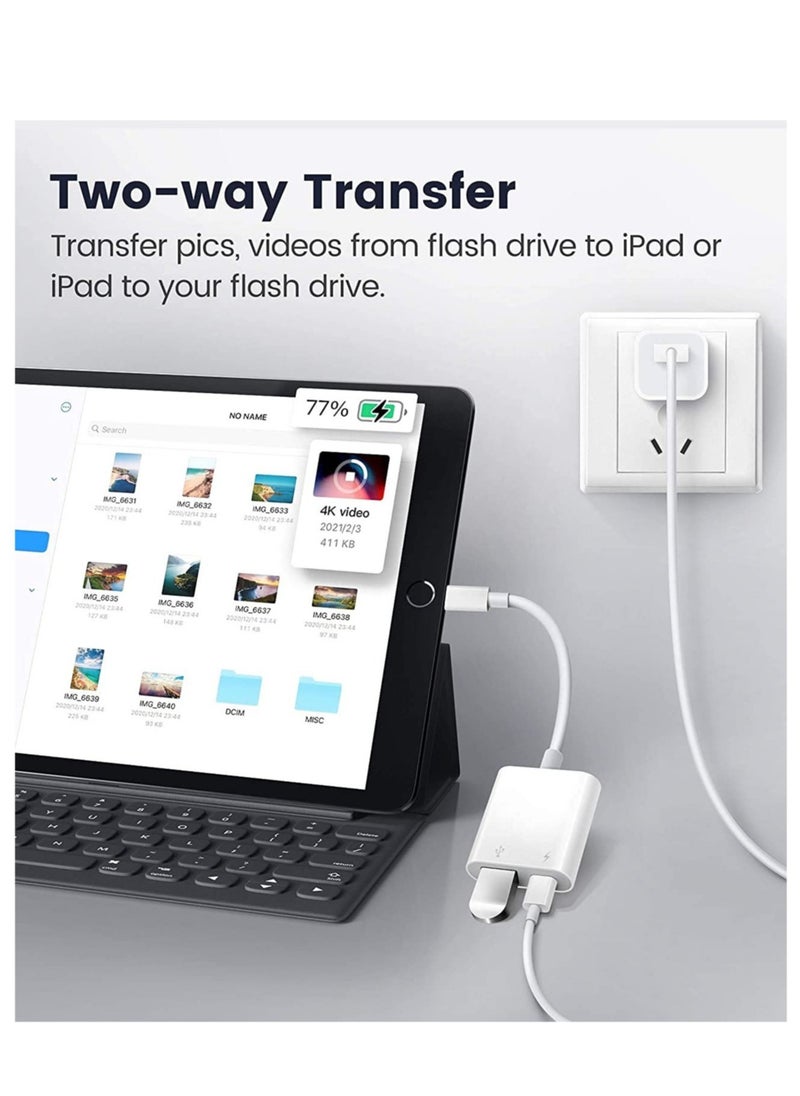 ELTRAZONE - USB And Camera To Lightning Adapter White - Image 1