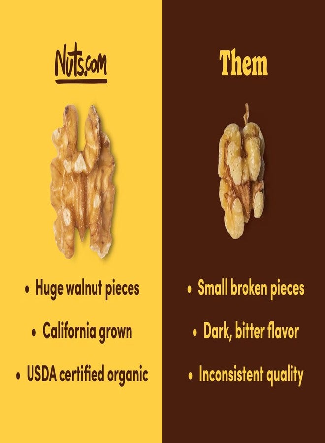 Nuts.com – Organic Walnuts (Raw, No Shell) – Healthy Snack for Adults & Kids, Nutty & Slightly Sweet Flavor, Good Source of Protein & Fiber – Vegan, Raw, Gluten-Free & Kosher Pareve – 2 Pound Bag - Image 2