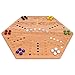 AmishToyBox.com AmishToyBoxcom Wahoo Wooden Marble Game Board Set  Large 24 Wide  Solid Oak Wood  DoubleSided  with Large 22mm Marbles and Dice Included - Image 4