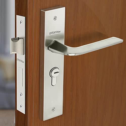 Plantex Heavy-Duty Door Lock Set - Main Door Lock Handle Set/ 6-Lever Lock Mechanism with 3 Years of Warranty/Mortise Lock with 3 Keys, Brass Lock Body & Cylinder(8105 - Matt) - Image 1