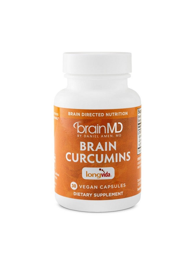 برينمد BrainMD Brain Curcumins - 30 كبسولة نباتية - مع الكركمين Longvida - خالية من الجلوتين - 30 وجبة - Image 1