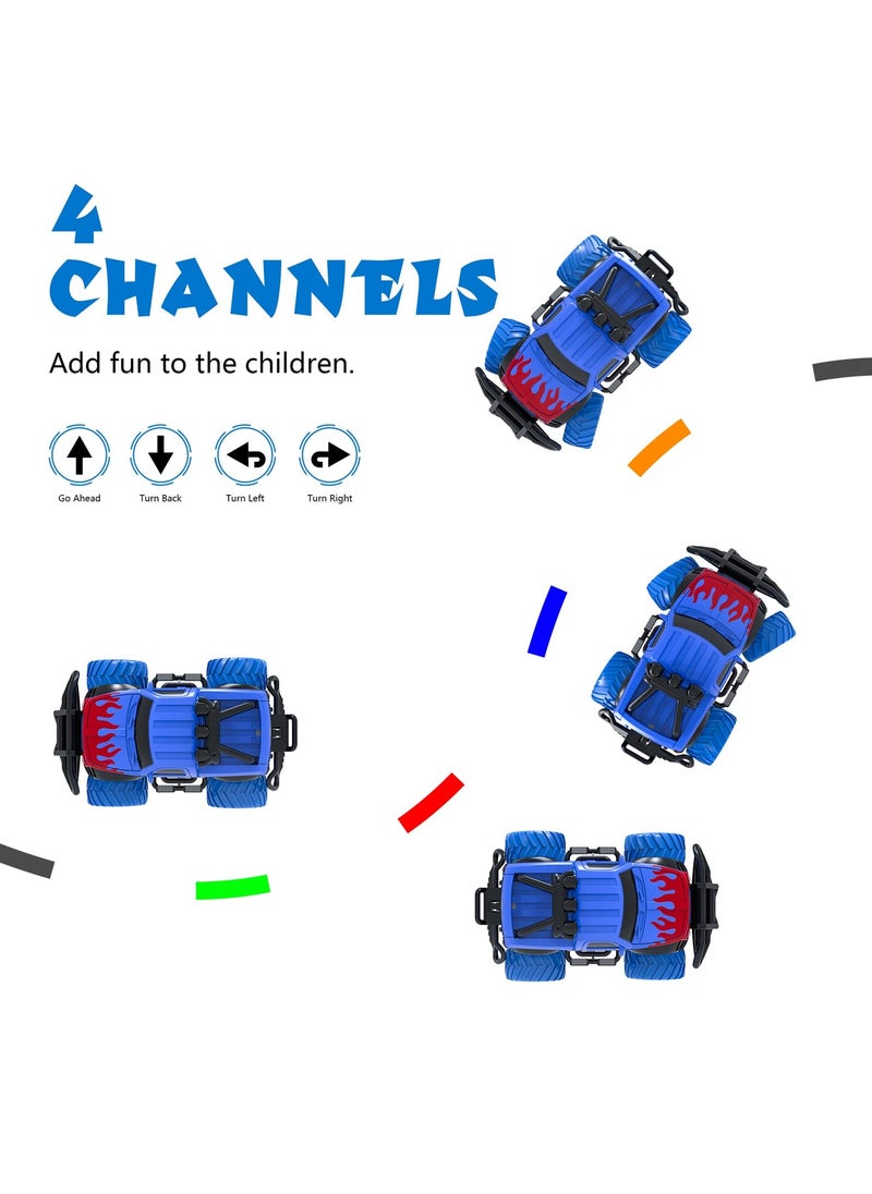SYOSI Remote Control Racing Car, Outdoors Toys, RC Toys for 4-5 Year Old Kids, Race Car Toys Remote Control Trucks, Toddlers Toys Mini Sport RC Car, for Toddlers Birthday Gifts (Blue)  - Image 3