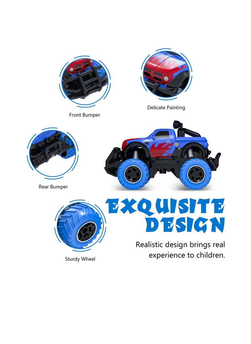 SYOSI Remote Control Racing Car, Outdoors Toys, RC Toys for 4-5 Year Old Kids, Race Car Toys Remote Control Trucks, Toddlers Toys Mini Sport RC Car, for Toddlers Birthday Gifts (Blue)  - Image 4