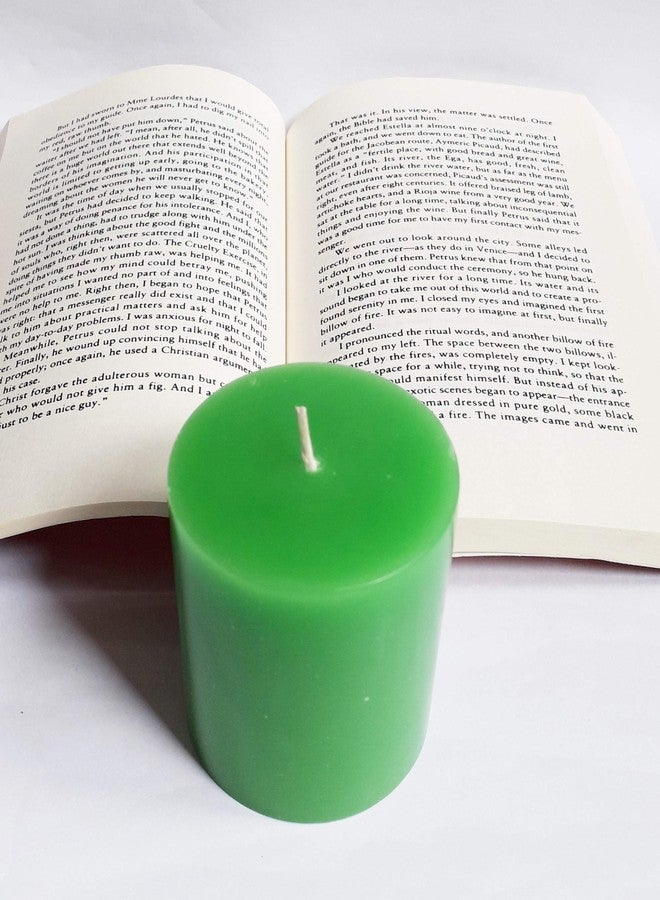 Stone & Feather� (SnF) Size 2.5x3 inches, Mogra Aromatic Pillar Candle (Paraffin Wax), Burning Time 40-45 Hours, for Meditation, Home Decoration, Diwali - Image 4