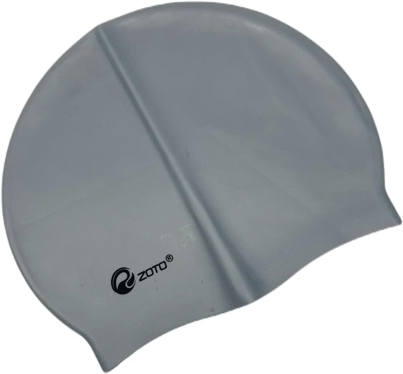 ZOTO Silicone Swimming Cap in Grey - Image 1