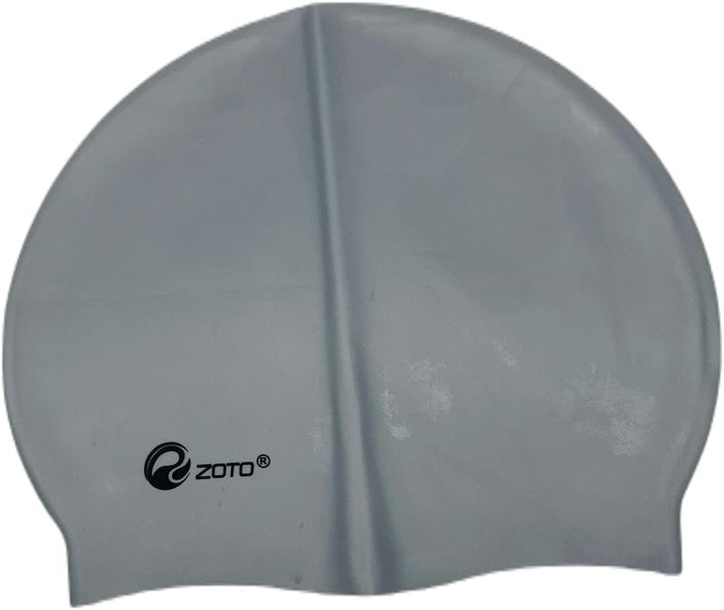 ZOTO Silicone Swimming Cap in Grey - Image 2