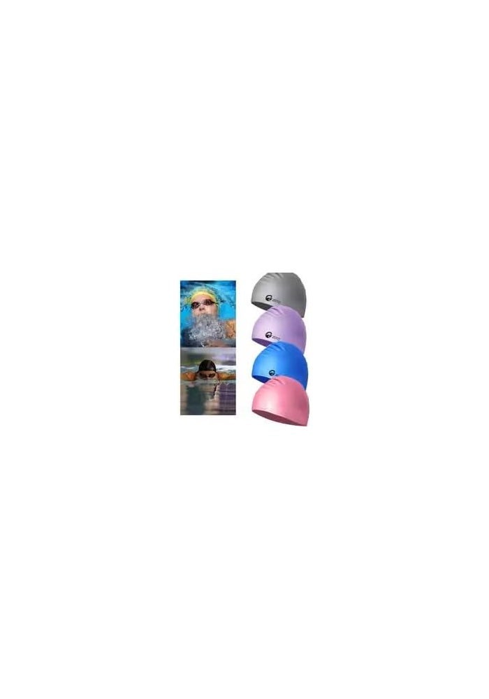 ZOTO Silicone Swimming Cap in Grey - Image 4