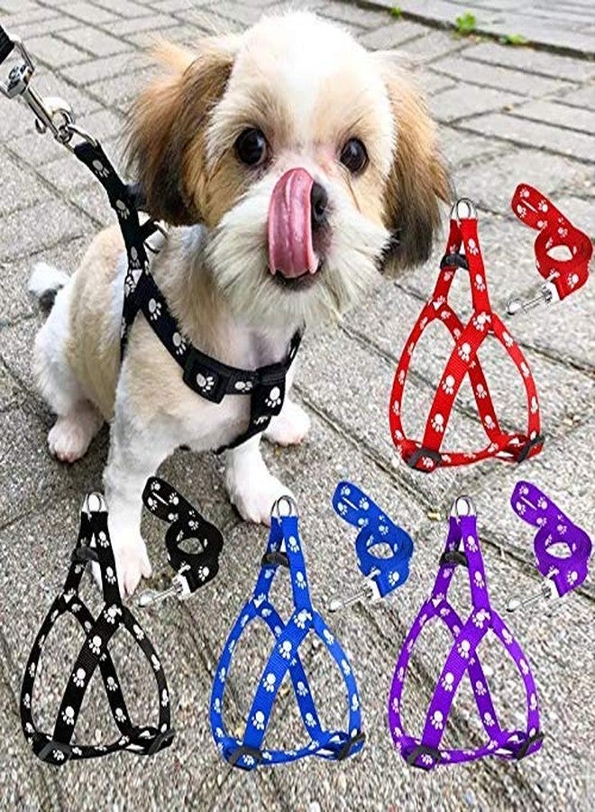 Pups&Pets Adjustable Leash with Harness Set Paw Printed Nylon Puppy Harness for All Breeds Dogs, Cat and Puppies - (Color as per Availability) - Image 3
