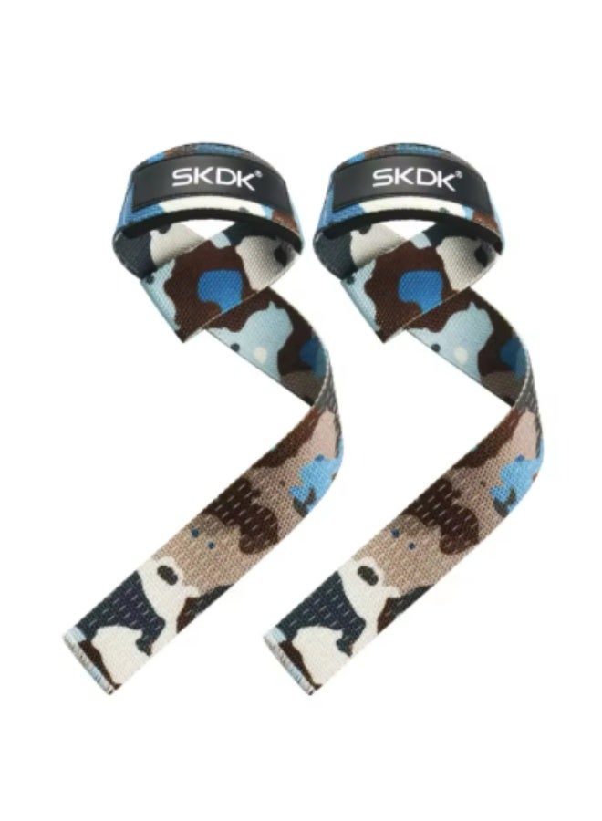 SKDK Lifting Straps Deadlift Gym Wrist Straps Weightlifting with Neoprene Cushioned Wrist Padded and Anti-Skid Silicone - for Weightlifting, Bodybuilding -  Multicolour - Image 1