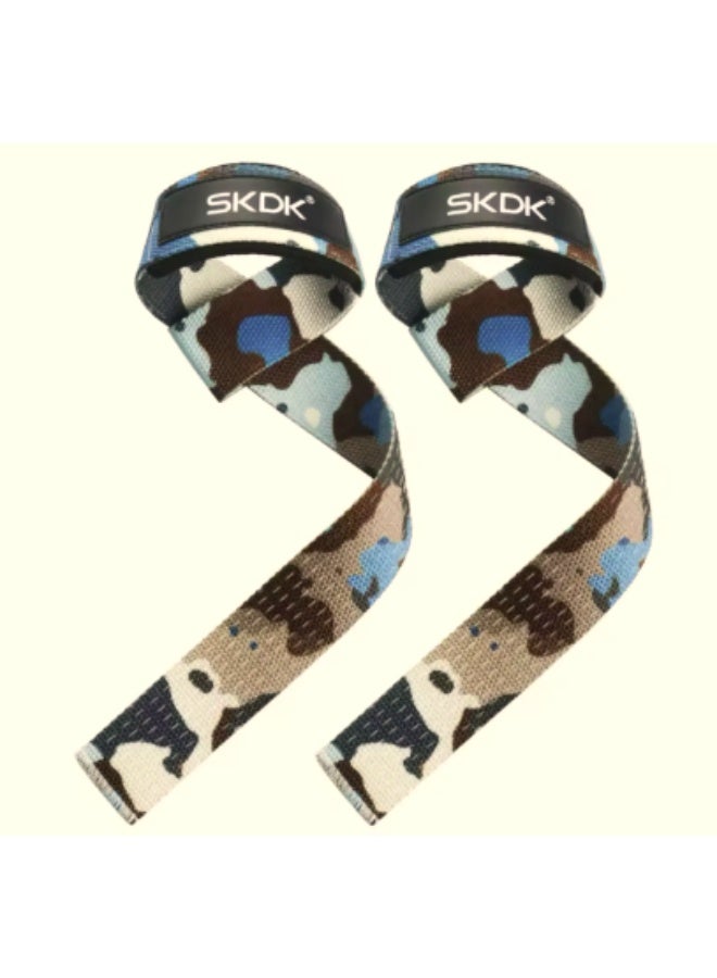 SKDK Lifting Straps Deadlift Gym Wrist Straps Weightlifting with Neoprene Cushioned Wrist Padded and Anti-Skid Silicone - for Weightlifting, Bodybuilding -  Multicolour - Image 2