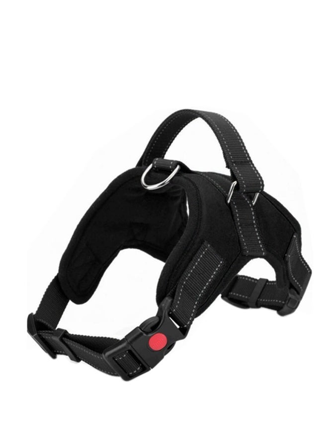 Dog Harness, Breathable Adjustable Pet Harness Dog Vest Harness, Reflective Oxford Easy Control Dog Harness with Sturdy Handle for Small Medium Large Dogs (Black) - Image 1
