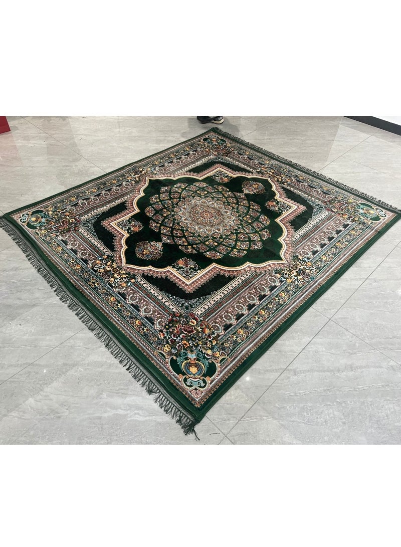 ستارجولد سجادة فاخرة محمولة، نسيج بوليستر فاخر عالي الجودة، قابلة للطي، سجاد بتصميم زهور، للاستخدام اليومي والسفر 180 × 200 سم