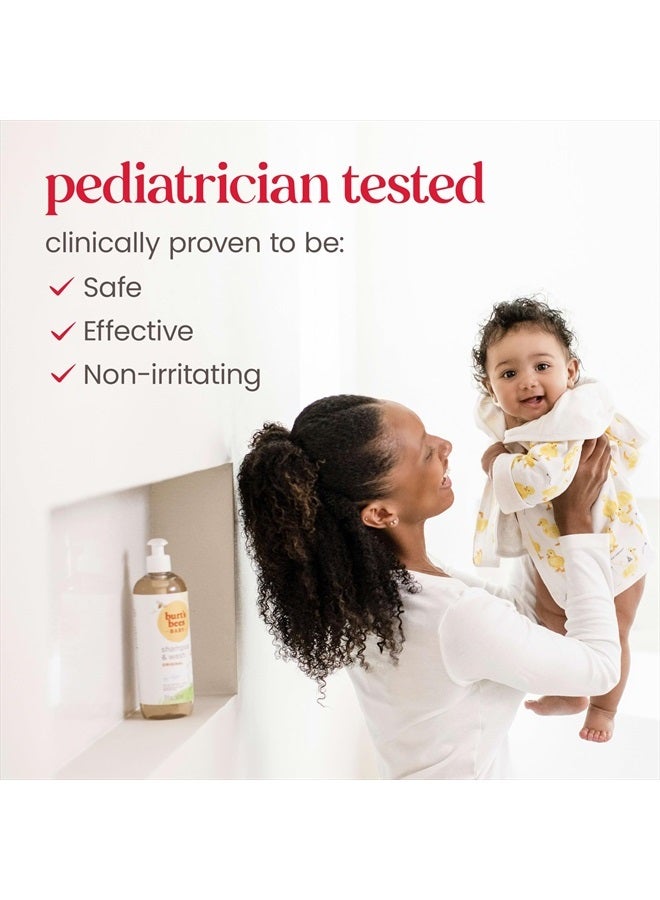 Burt's Bees Baby Shampoo and Wash, Original, Tear Free, Pediatrician Tested, 98.7% Natural Origin, 21 Fluid Ounces - Image 4