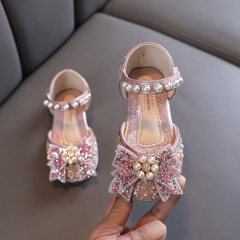 Girl'S Shoes Princess Shoes 2022 Children'S Shoes Soft Sole Sandals Girl Baby'S Rhinestone Crystal Summer Shoes - Image 1