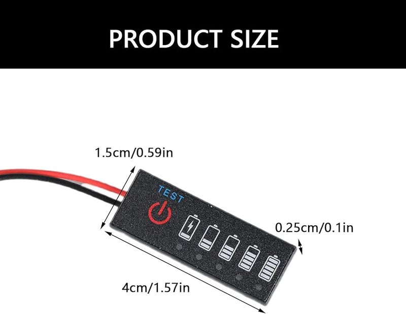 5 Size Lithium Battery Capacity Display Module Voltage Meter Accurate Power Level - Image 4