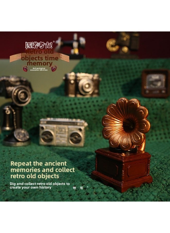 Pinuo Time Memory Archaeological Mining Retro Old Objects Handmade Children's Blind Box Toy Boys And Girls Gift Treasure Hunting-Color:[On-site Version Without Color Box Without Tools] Time Memory-random One