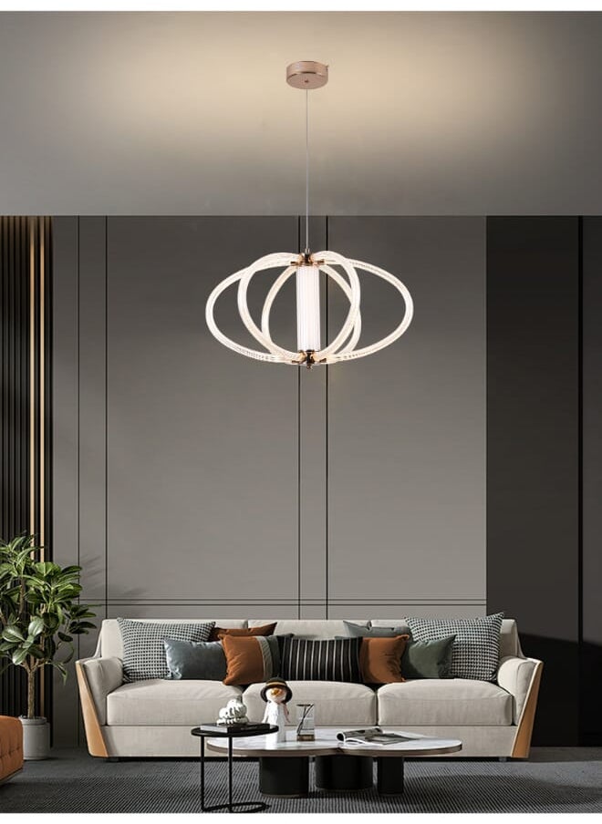 Best Power Modern LED Pendant Light 6196-6 – 3 Color Modes (Warm, Cool, Neutral White), 50W, Adjustable Height 110cm, Acrylic Globe Design for Dining Room, Living Room, Bedroom  - Image 2