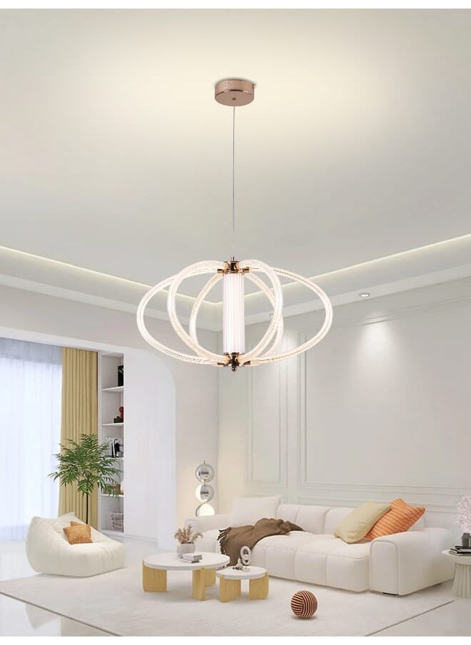 Best Power Modern LED Pendant Light 6196-6 – 3 Color Modes (Warm, Cool, Neutral White), 50W, Adjustable Height 110cm, Acrylic Globe Design for Dining Room, Living Room, Bedroom  - Image 1