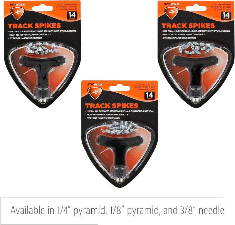 Sof Sole Replacment Steel Track Spikes for Running Shoes, Pyramid 1/8-Inch - Image 4