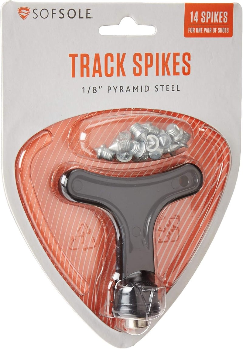 Sof Sole Replacment Steel Track Spikes for Running Shoes, Pyramid 1/8-Inch - Image 1