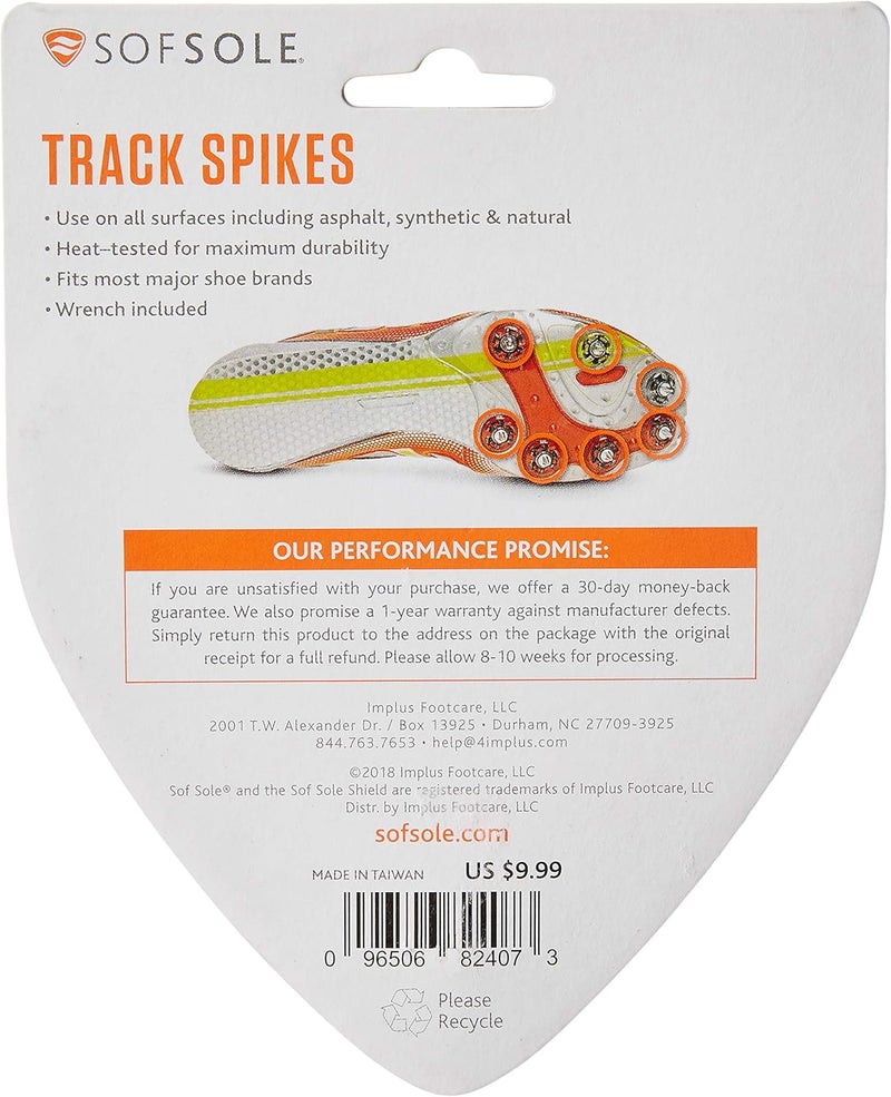 Sof Sole Replacment Steel Track Spikes for Running Shoes, Pyramid 1/8-Inch - Image 2