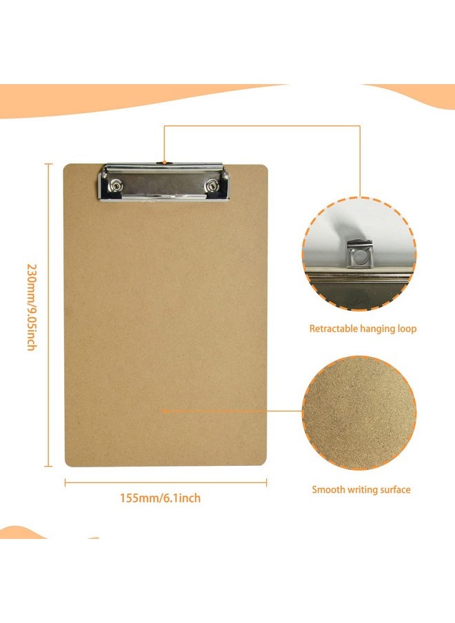 15 Pack Mini Clipboards 6 X 9 Inches Small Ecofriendly Wood Hardboard A5 Memo Size Low Profile Clip With Hang Tab For Home Office School Classroom Supplies Brown - pzsku/ZA0CBB86FA499A6E78247Z/45/_/1721911395/a9782869-a02d-4abf-9d90-dc02d046d24d