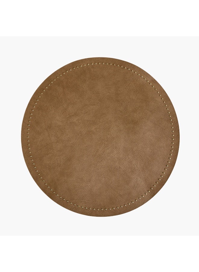 Home Box Studded Round Placemat - Brown - 37.5 cm - Image 4