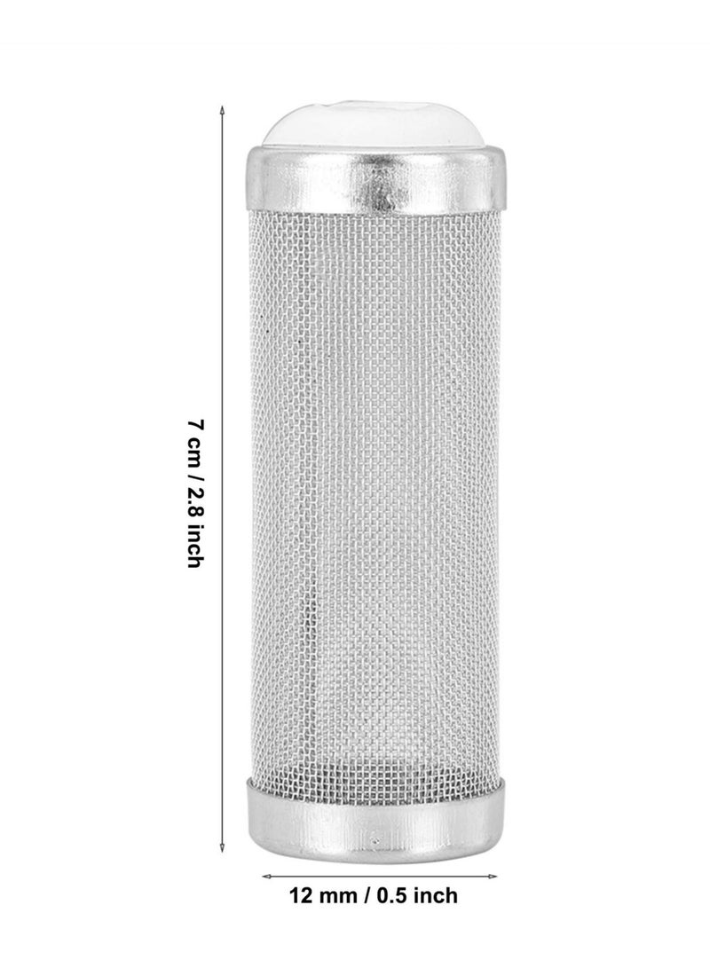 SYOSI 5 Pcs Stainless Steel Aquarium Filter Protector, Aquarium Fish Tank Filter Inflow Inlet Mesh Basket Shrimp Protecting Protection, Stainless Steel Mesh Guard Intake Cover for Shrimp and Fish(12mm) - Image 2