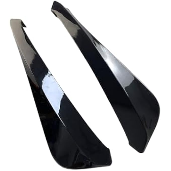 idain Pair of Rear Bumper Diffuser,Car Side Skirt Lip Splitter Canard Protector Universal Bumper Lip Body Kit (Black) - Image 1