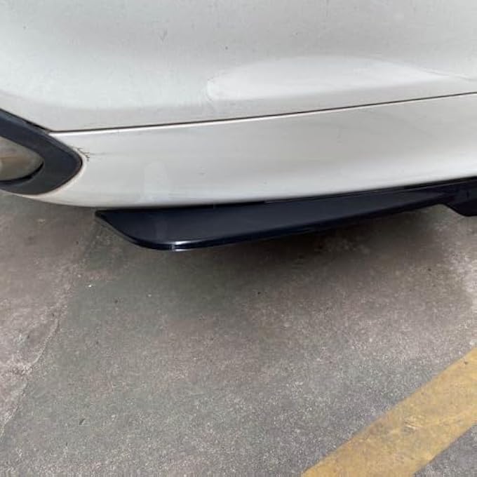 idain Pair of Rear Bumper Diffuser,Car Side Skirt Lip Splitter Canard Protector Universal Bumper Lip Body Kit (Black) - Image 3