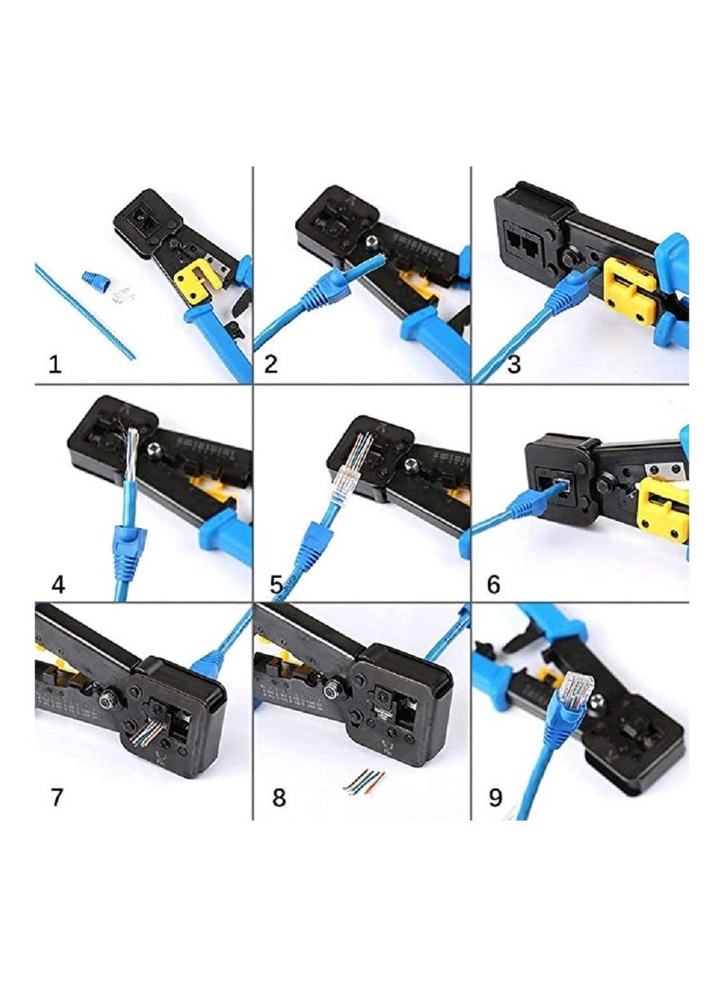 RJ45 Crimp Tool Pass Through Modular CAT6 Cat5e Cat5 - Image 4