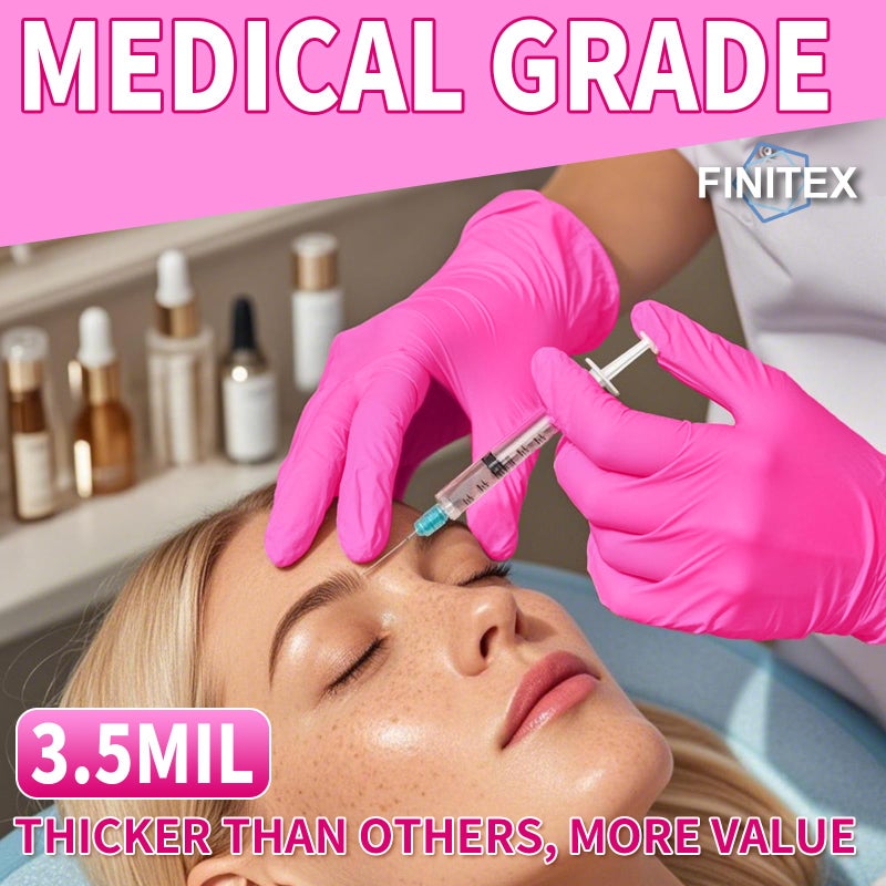 FINITEX Nitrile Disposable Latex-Free Gloves - 3.5mil 100PCS/Box 9inch Long Powder-Free Guantes de Nitrilo Cleaning Medical Exam Food Cooking Glove (100, Medium) - Image 4