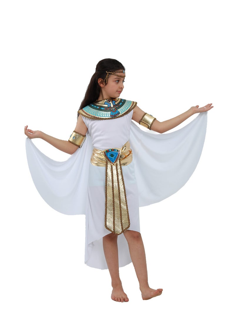 Pharaoh and Cleopatra Cosplay Costumes - Halloween Egyptian-themed Children's Prince and Princess Outfits (Ages 11-14) - Image 5