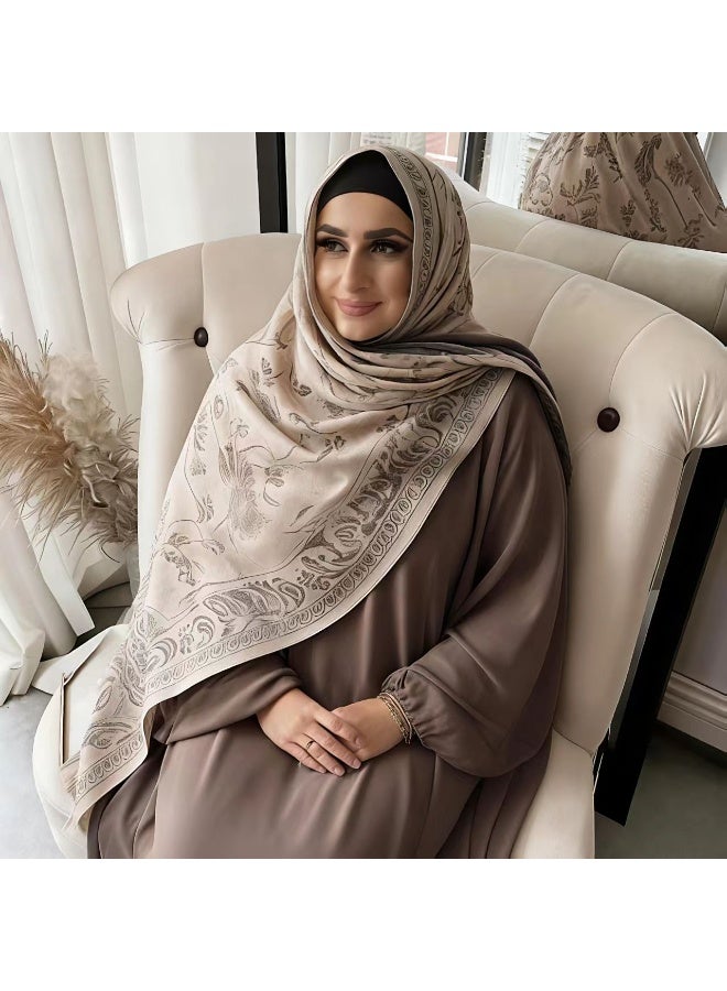 تشيندا شال كشمير ثنائي اللون 60*185 سم عشاء عباية مع دفء غرفة مكيفة مكتب منزلي متعدد الأغراض - Image 3