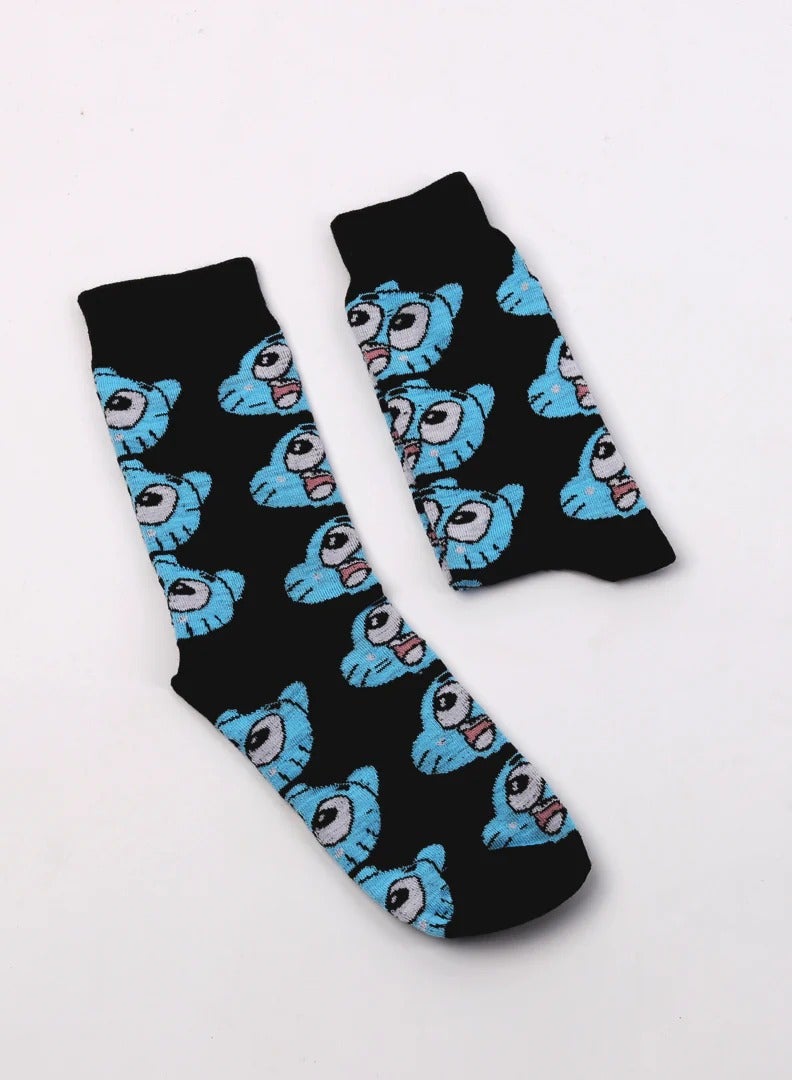 جوارب غمبال – جوارب ممتعة وملونة بطابع الكارتون للرجال والنساء والأطفال، مثالية لعشاق "عالم غمبال الرائع"