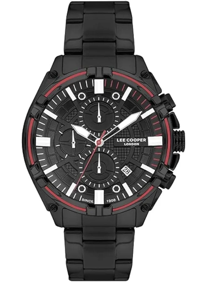Lee Cooper Men's Multi Function Black Dial Watch - LC07546.650