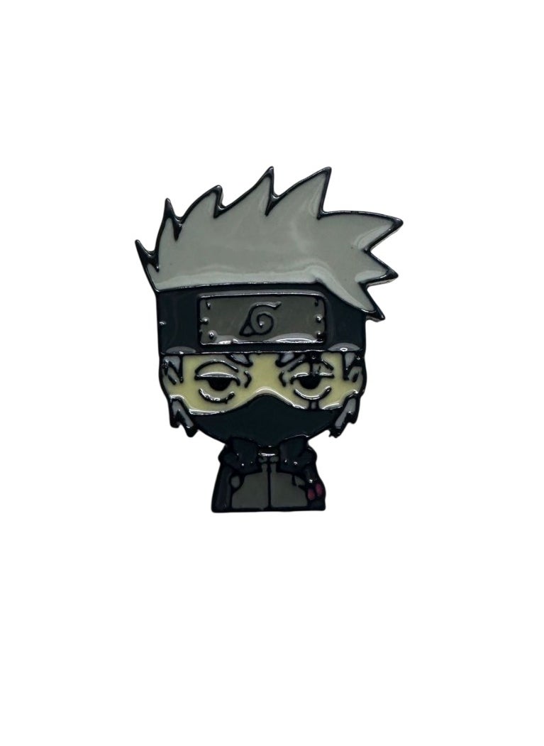 جي بي عبوة مكونة من 3  قطع متعدد الالوان من شارة لعبة وشخصيات انمي ناروتو المعدنية المطلية على شكل دبوس بروش ساسكي  - Image 3