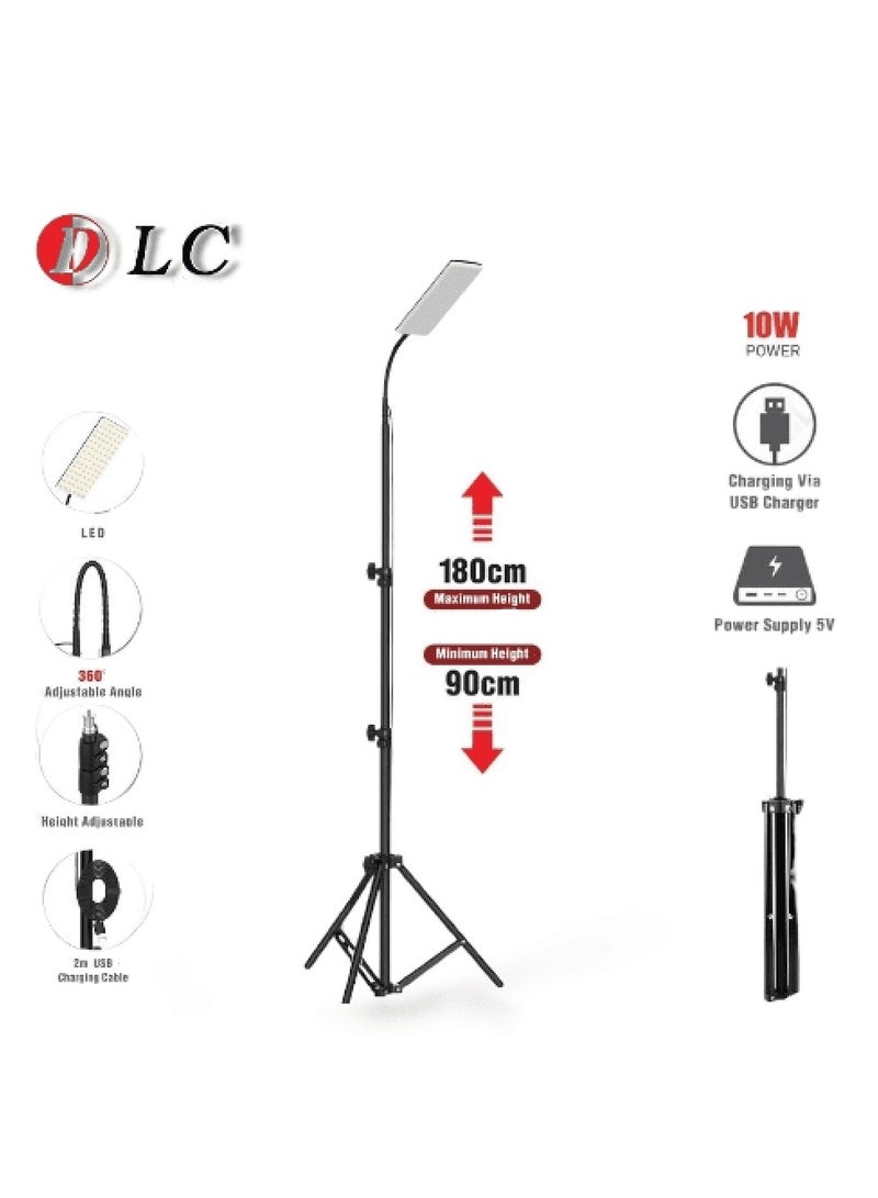 DLC DLC-32877 LED Light with Tripod Stand  multiple features make it ideal for use in the home, office, or studio.  - Image 2