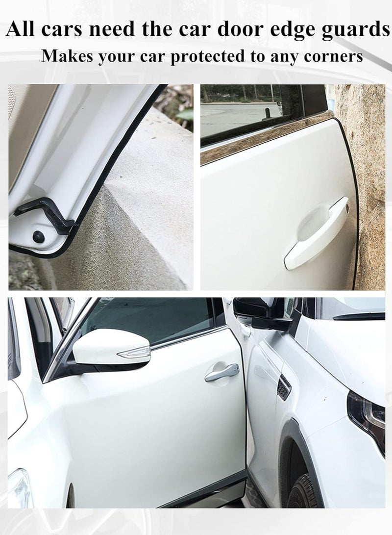واقيات حافة باب السيارة بطول 5 أمتار، مقاس عالمي من المطاط على شكل حرف U، واقي حافة باب السيارة، واقي دخول باب السيارة باللون الأبيض - Image 2