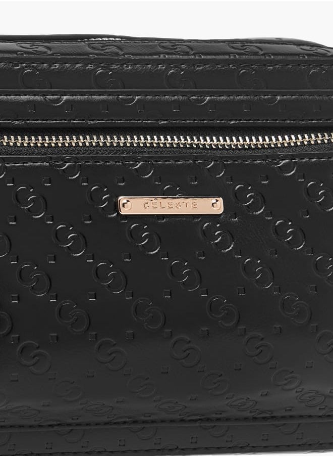 Celeste Women Monogram Embossed Crossbody Bag with Detachable Strap  - Image 4