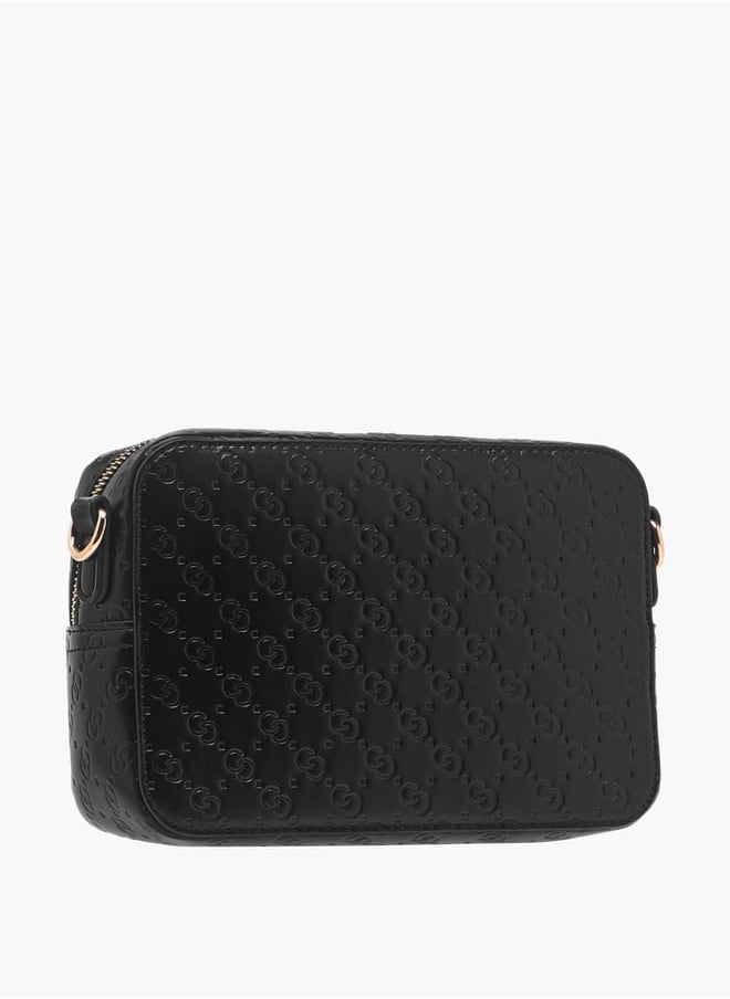 Celeste Women Monogram Embossed Crossbody Bag with Detachable Strap  - Image 3