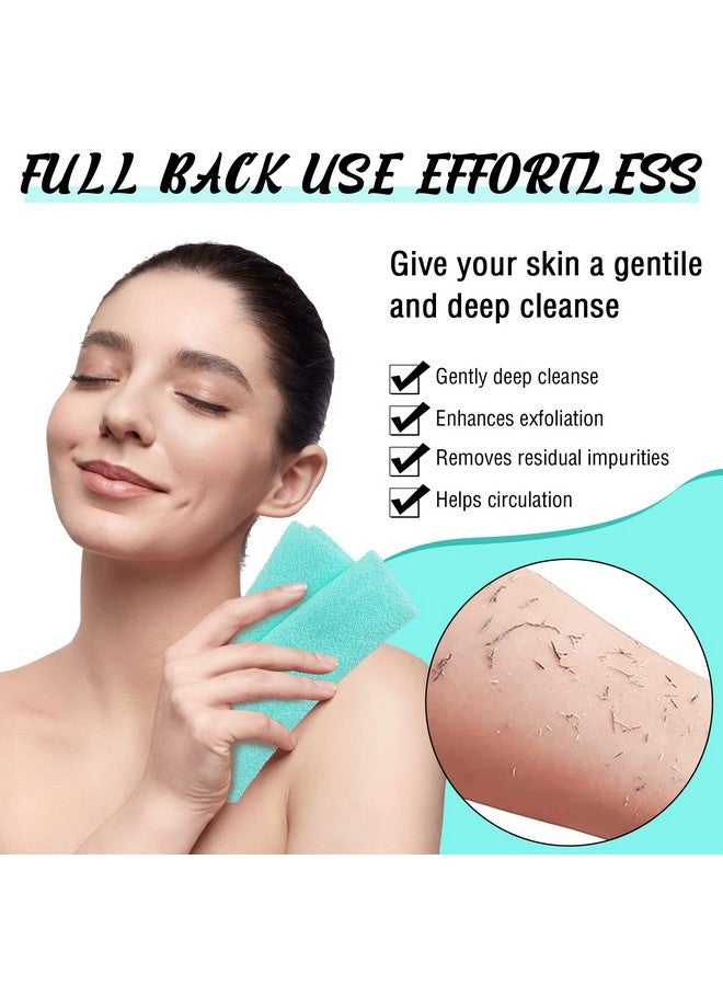 Lounsweer 5 Pcs Back Scrubber For Shower Exfoliating Body Scrubber Exfoliating With Handles Washcloth Towel Pull Strap Shower Scrubber For Body Cleans Skin Massages For Women Men One Size - Image 5