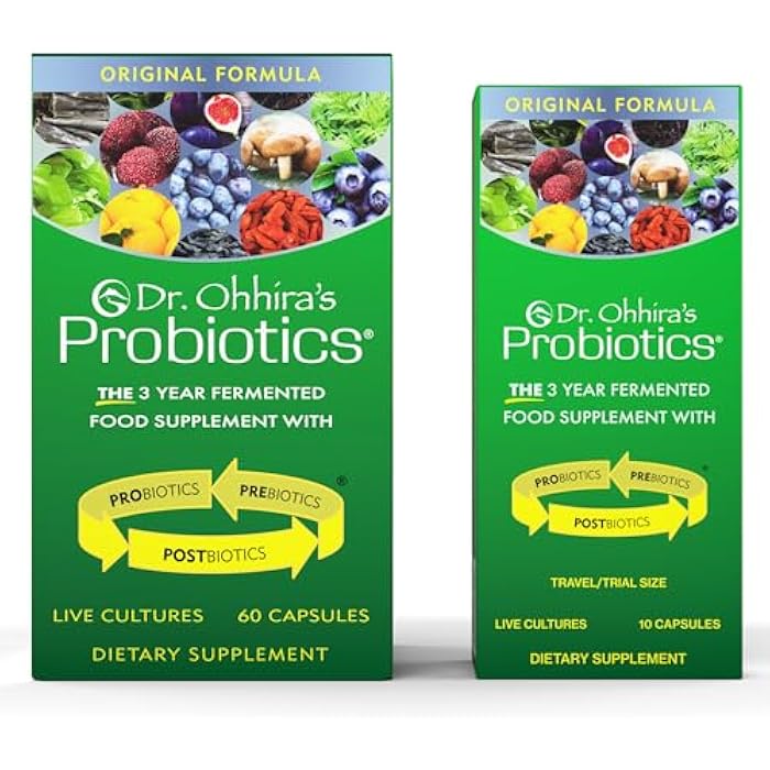 essential formulas Dr. Ohhira's Probiotics, Original Formula, 60 Caps with Bonus 10 Capsule Travel Pack - 13 Probiotic Strains with Prebiotics and Postbiotics - Image 5
