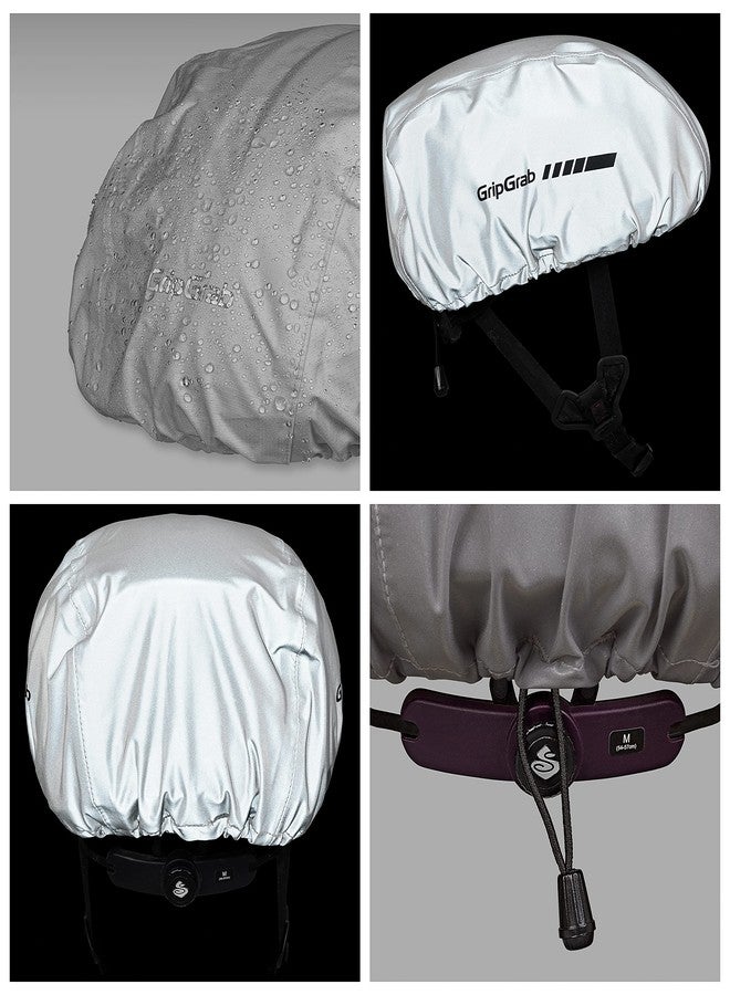 GripGrab Bicycle Helmet Cover Waterproof High Visibility Reflective Cycling Rain Cover Rainproof Windproof Adjustable - Image 3