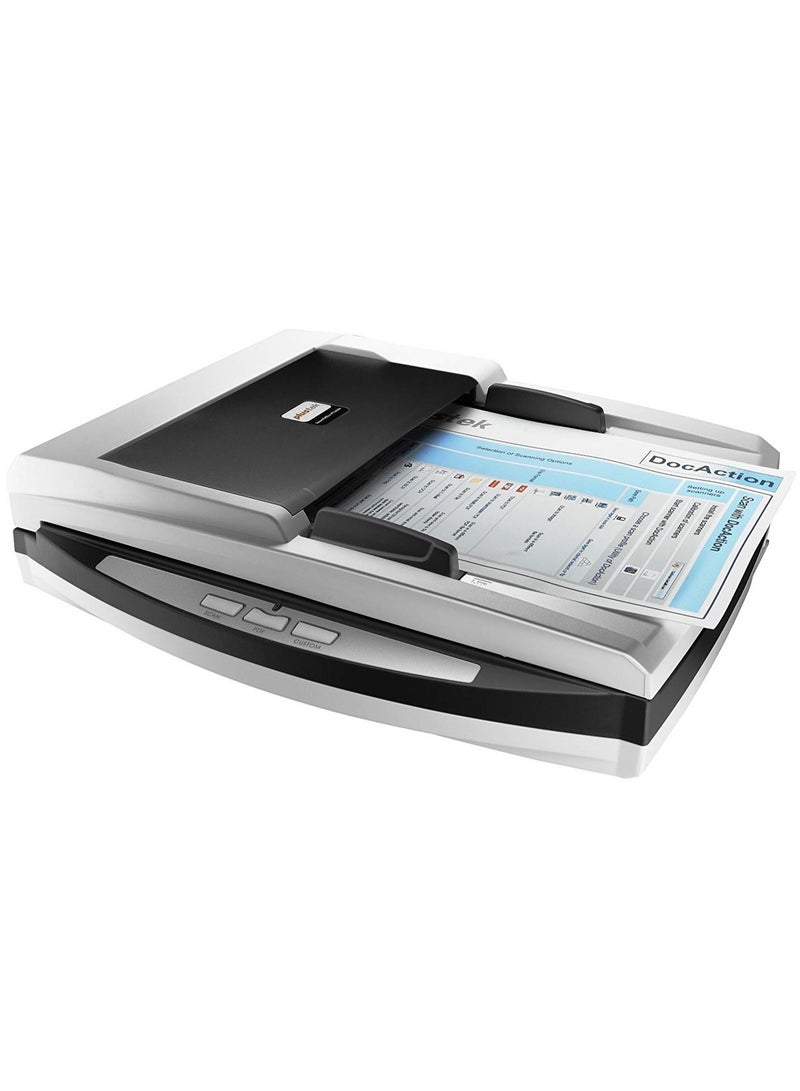 Plustek Plustek SmartOffice PL4080 ADF 600 x 600 DPI Flatbed & ADF Scanner, Schwarz, Grau – Scanner - Image 2