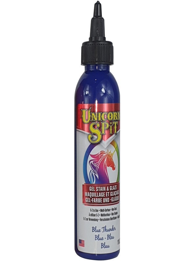 Unicorn SPiT 5770008 Gel Stain and Glaze, Blue Thunder 4.0 FL OZ Bottle - Image 1