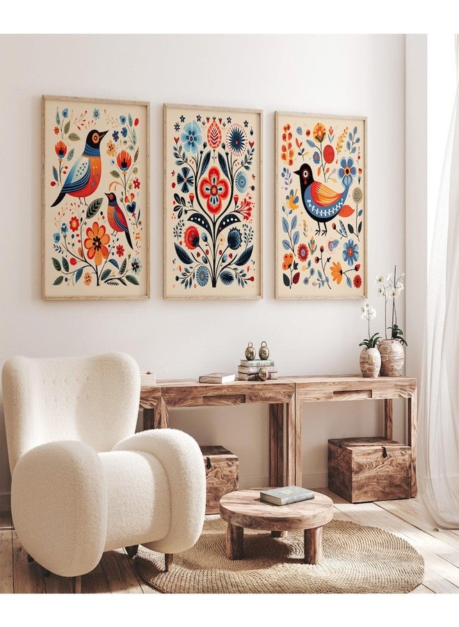 Pennclys Colorful Flower Prints Wall Art 16x24 - Image 1