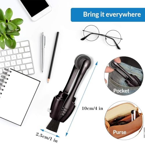 FRESHSOLO Portable Microfiber Eyeglass Cleaner (3 Count), Efficient and Durable Carbon Microfiber Technology, Lens Cleaner with Carbon Microfiber Tech and Mini Sunglasses Brush Cleaning Tool - Image 4