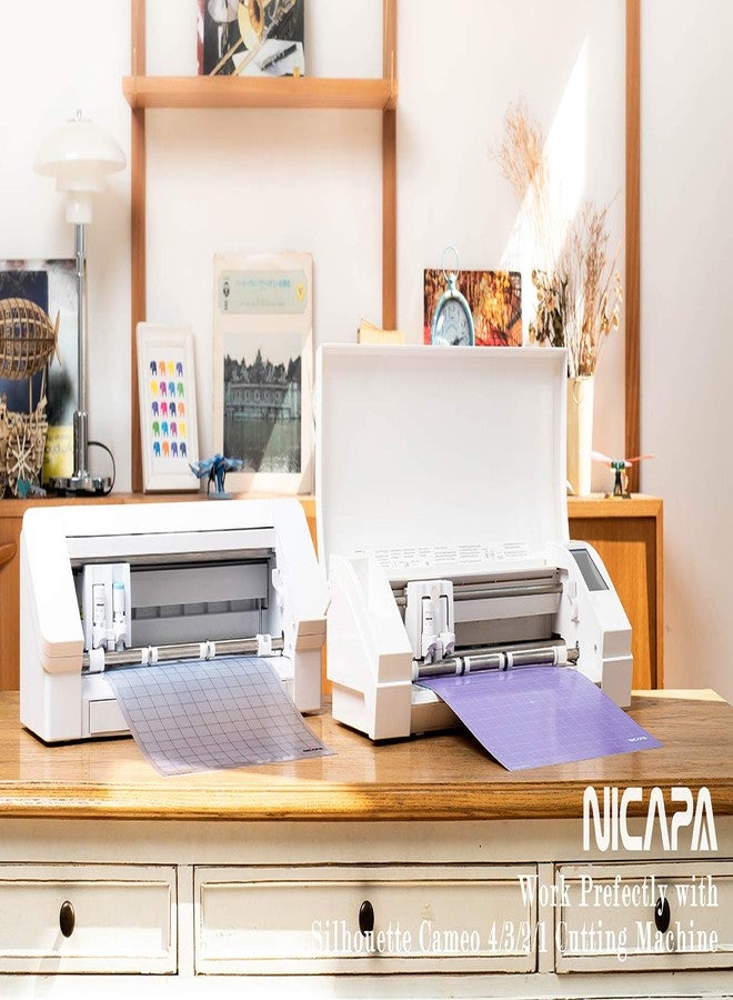 NICAPA Cutting Adhesive Non-Slip Flexible Gridded Mat for Silhouette Cameo 3/2/1 (Standard Grip,12x12in, Pack of 3) - Image 2